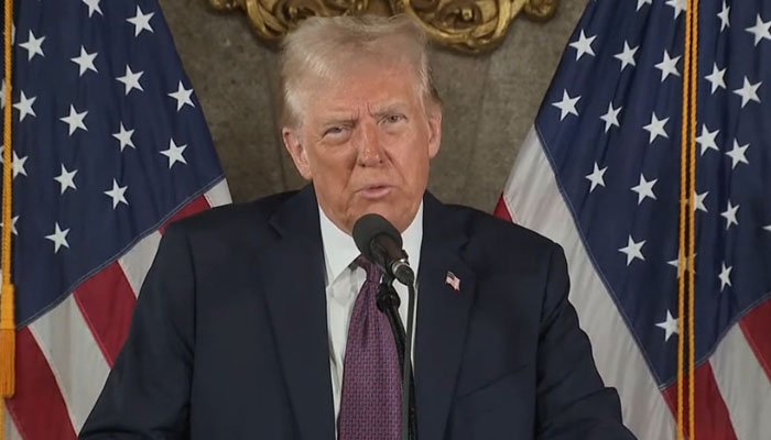 El presidente Donald Trump durante un anuncio oficial